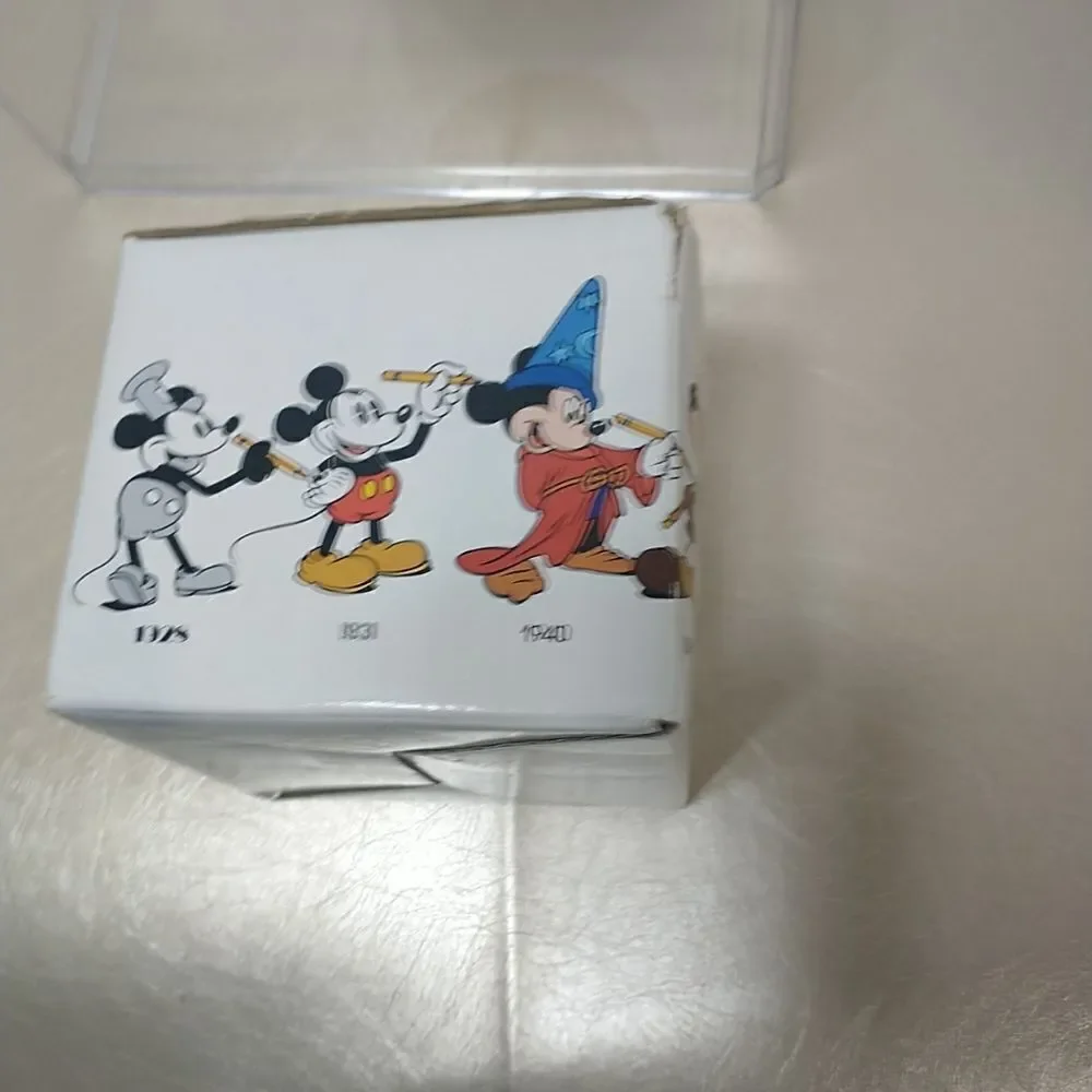 Disney 1986 Mickey Mouse 1928 to 1955 Coffee Mug Applause Japan Apx 3 x 3.25.